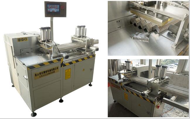 【石家莊】門窗斷橋鋁大角碼鋸切，使用DS-E450門窗角碼鋸